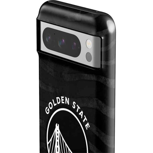 NBA Golden State Warriors Black Animal Print Google Pixel 8 Pro Impact Case